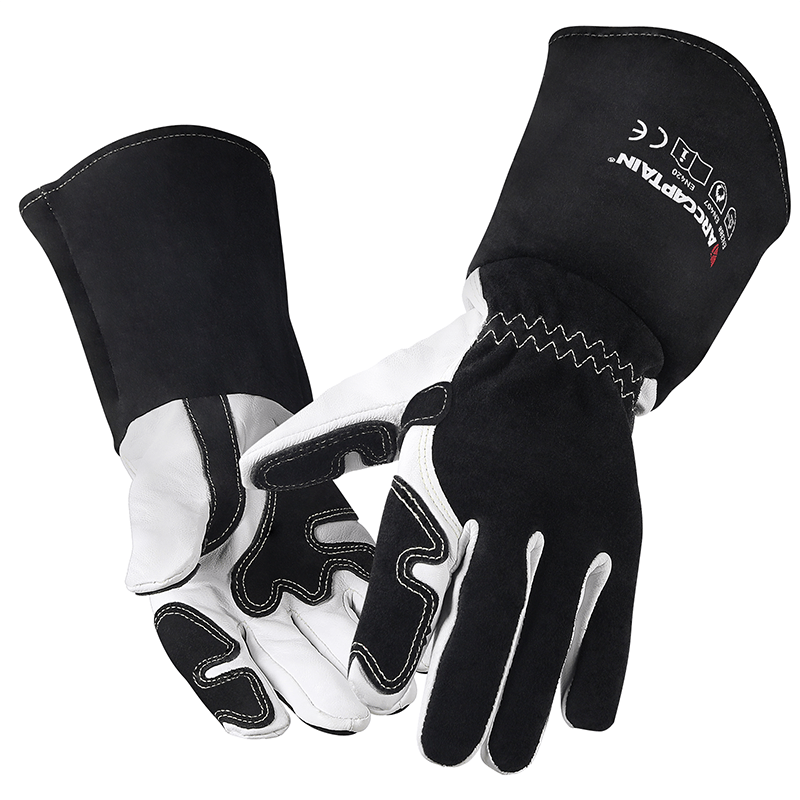 wig handschuhe 14-Zoll-WIG-Schweißhandschuhe aus Ziegenleder, professionelle Schutzhandschuhe für das WIG-Schweißen