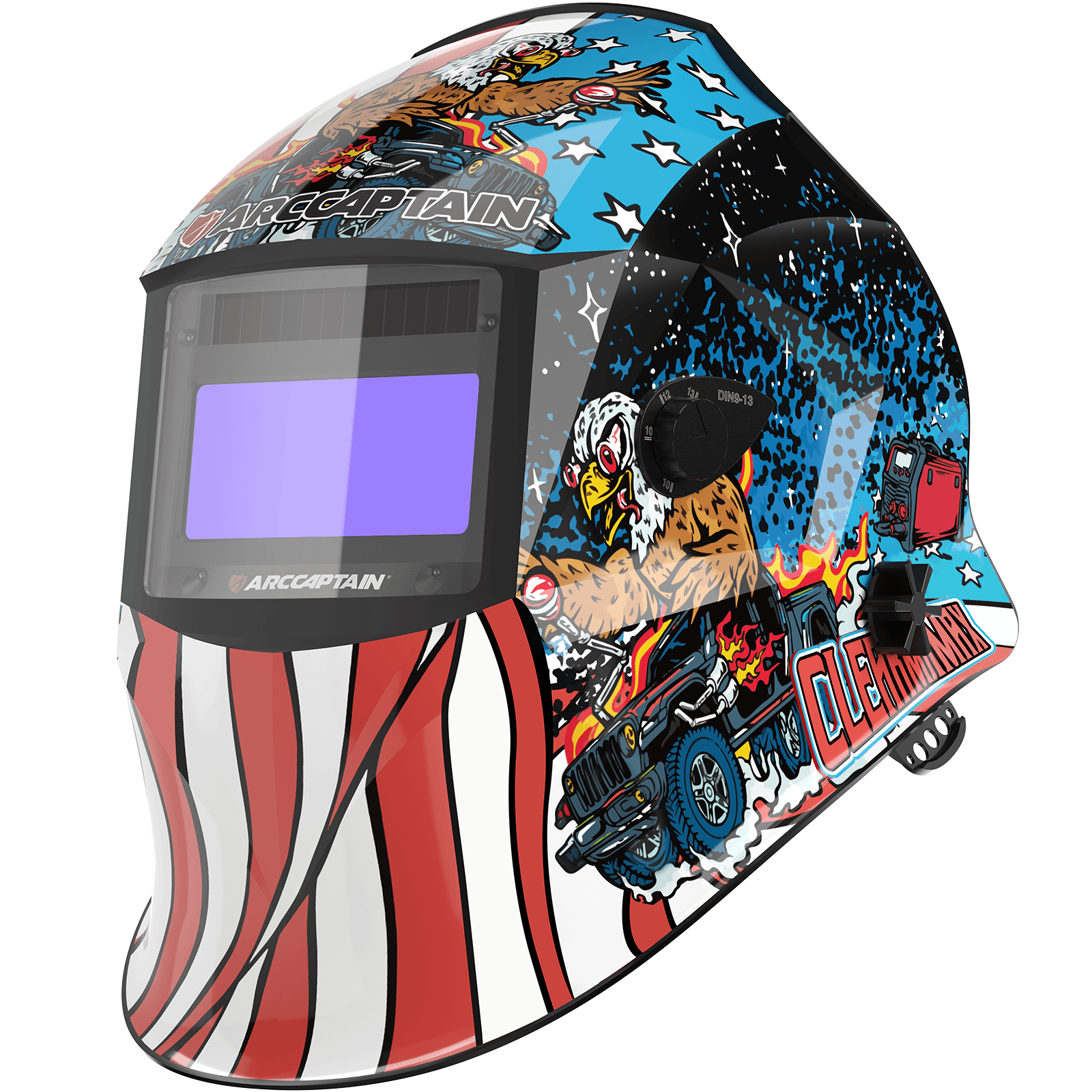 Arccaptain Auto Darkening Welding Helmet American Eagle